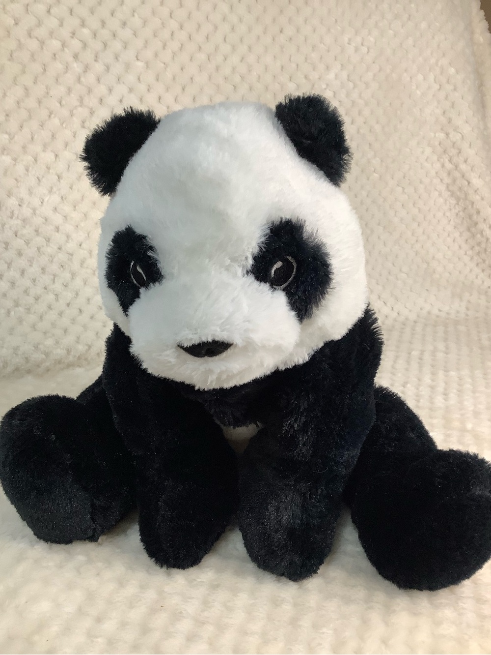IKEA Kramig Plush Black and White Panda Bear Stuffed Animal Toy #5